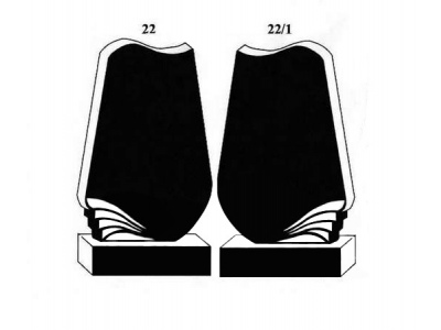 Памятник гранитный вертикальный двойной 22